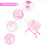 5Sets Mini Winkelwagen Model Plastic Multi Functioneel Voor Decoratie 6