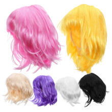 18St Synthetische Bob Pruik Kort Krullend Assorti Kleuren Voor Vrouwen