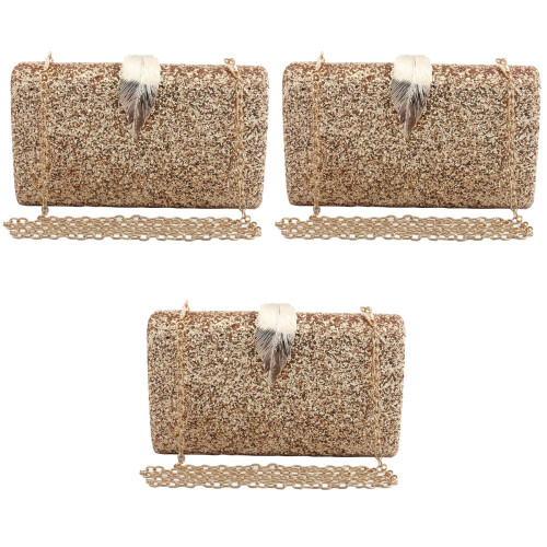 3St Chic Gouden Clutch Bag Met Medium Capaciteit Dames 2