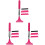 3Pcs Retractable Pink Car Window Cleaner Rearview Mirror Tool 4