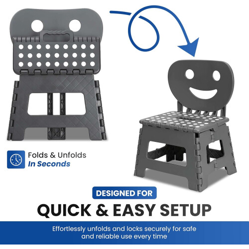 Folding Step Stool 2 in 1 Foldable Chair & Step Stool 1