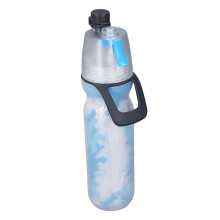 PE Vaporisateur d'eau 600ml Bouteille réutilisable de refroidissement pour sport Bleu