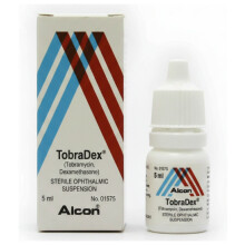 Tobradex Eye Drop Bottle Post-operative inflammation, Allergic conjunctivitis |Allergic conjunctivitis - 5ml