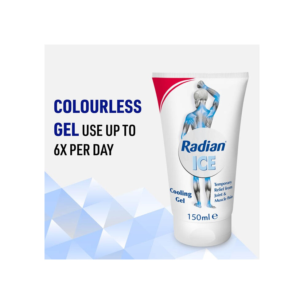 Radian Ice Cooling Gel Tube, Provides fast-acting cooling relief for muscles and joints - 150ml