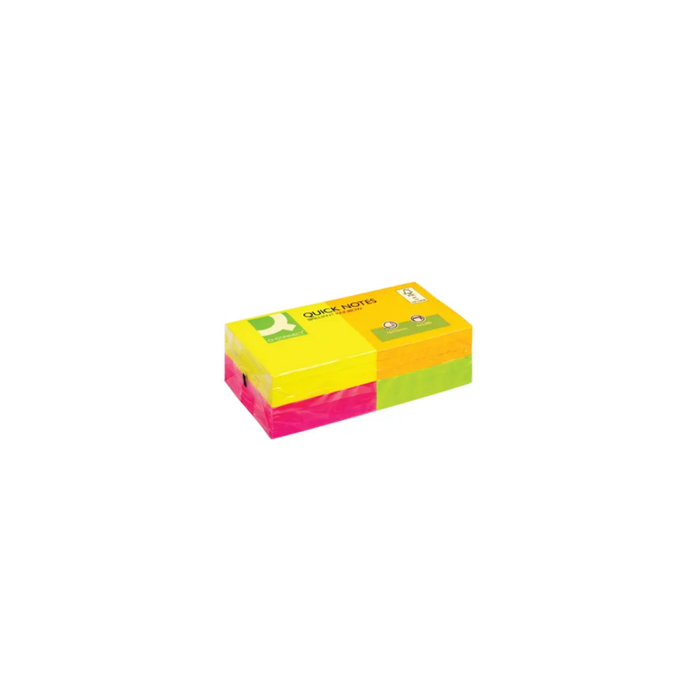 Q-Connect Quick Notes 76 X 76Mm Neon (Pack Of 12) Ref - Image 4