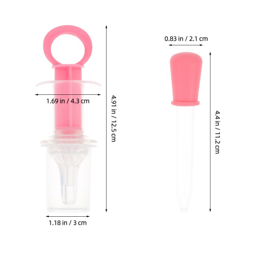 1Ensemble Distributeur Médicaments Animaux ABS Rose Sûr 1