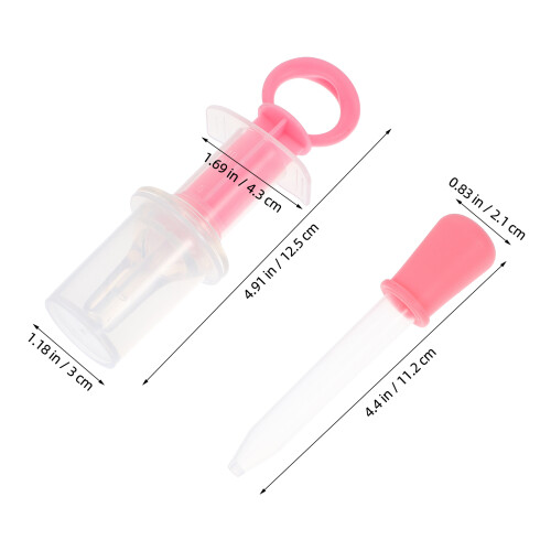 1Ensemble Distributeur Médicaments Animaux ABS Rose Sûr 2