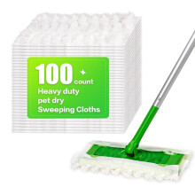 100 Panni Asciutti per Sweeper Mop, Ricariche per Panni In Microfibra Resistenti, Catturano Polvere e di Animali
