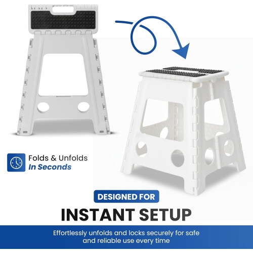 15 Inch Foldable Step Stool Strong Plastic 150kg 1