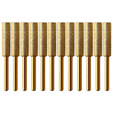 12 Pz Fresa Cilindrica Rivestita Diamantata 5,5 mm Affilatrice per Motosega Lima per Pietra Affilatura per  A Catena Strumenti di Macinazione per