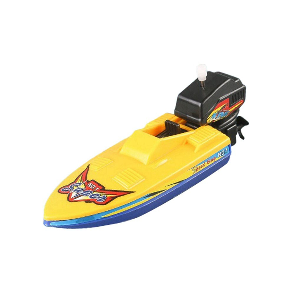 Kids Speed Boat Ship Wind  Toy Bath Toys Shower Toys Float in Water Kids Classic Clockwork Toys for Children Gift D