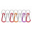 7 Pcs 5# Screw Lock  Multicolor Aluminum Carabiner Hook w Keyring 1