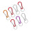 7 Pcs 5# Screw Lock  Multicolor Aluminum Carabiner Hook w Keyring 3