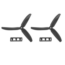 1 pair 5030 3-Blades Direct Drive Propeller Prop CW/CCW for RC Airplane Aircraft (Black)