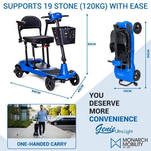 Genie Ultralight Blue By Monarch Mobility - 12kg 1