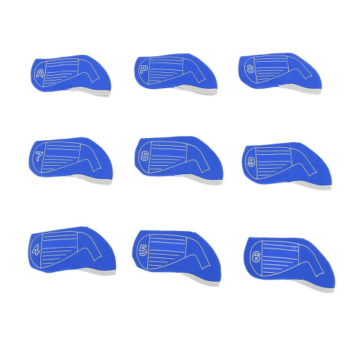9 Stück blaue Stoff-Schlägerhauben - Eine Größe 1