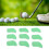 Set da 9 copri teste per ferri da golf in tessuto verde 3