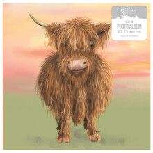 Highland Cow Photo Album 4x6 Slip-In Holds 200 Photos