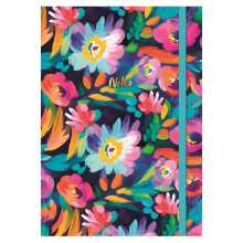 (All Over Floral) Quickdraw Supplies A5 Floral Notebook Journal with Elastic Closure