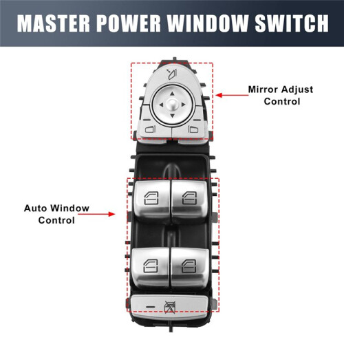 Car Power Window  Button for   C CLASS C300 C350e C400 C43 C63 AMG Replace A2229056800 2