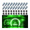 20Pcs T5 LED Lights for Car Dashboard Panel Gauge Indicator, 3030-3SMD Light Replacement with Twist Lock Socket - Green 2