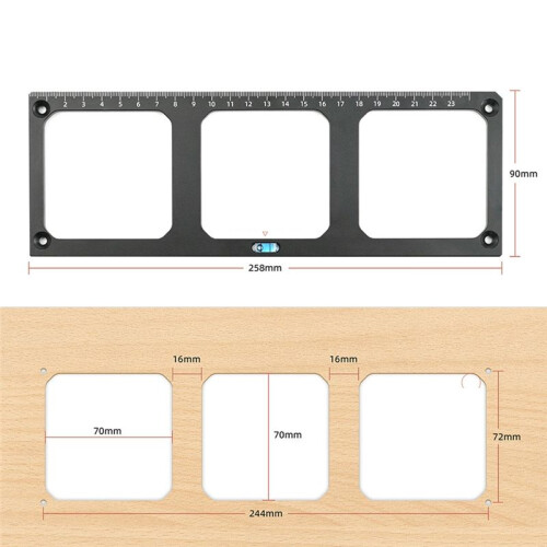 86 Type  Socket Bottom Box Slotted Scribing Template Tool Opening Hole Decoration Tool Bricklayer Tool B 2