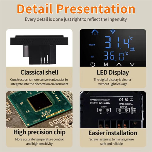 Home Thermoregulator WIFI Warm Floor Thermostat Remote Control for 16A Floor Heating Temperature Controller 1