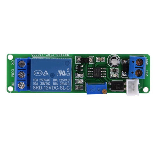 12V Instelbare Timervertraging UIT-Schakelmodule Tijdrelais Tijdschakelaar 1-10sec Vertraging Uitschakelmodule 2