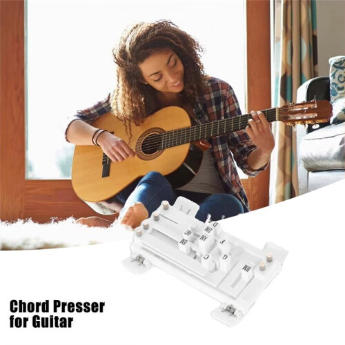 Guitar Learn Aid Tool One-Touch Chords Presser Guitar Learning Tool Guitar Chord Trainer Practice Aid for Beginner Lover 1