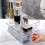 Food Organizer Storage Rack Desktop Storage Box Cosmetic Finishing Box Stackable Storage Rack Transparent 4