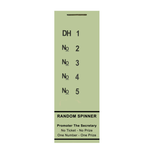 ClubKing Ltd Raffle Pads, 5 to View, Green