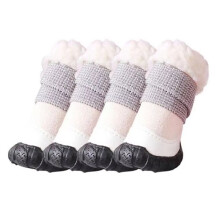 4Pcs Dog Shoes Winter Comfortable Warm Pet Dog Chihuahua Rain Snow Boots Waterproof Outdoor Non-Slip Puppy Sneakers B