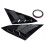 For   2016-2021 Sedan Rear Side Vent Quarter Window Louver Cover Triangular Window Trim Accessories 10