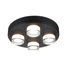 Paulmann 79558 Selection Bathroom Wall and ceiling lamp Kame IP44 3000K 4x500lm 230V 4x4,2W Signal black