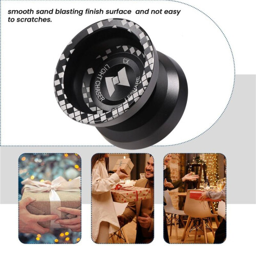 Unresponsive LIGHT CHASER X3 Competitive Yo-Yo,Alloy Yoyo for Beginners,and Practise Tricks with Glove and Strings 2