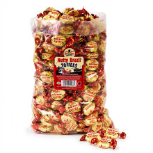 Walkers Nutty Brazil Toffees 2.5kg Bulk Bag - Individually Wrapped Sweets
