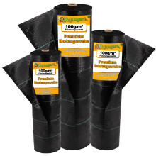 136 m² Weed control membrane Weed liner Mulch liner 100 g 1 m wide Black