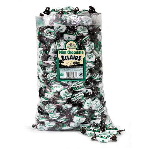 2.5kg Walkers Mint Chocolate Eclairs - Bulk Individually Wrapped Toffees