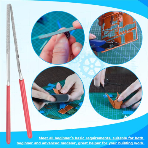 15 PCS Model Tools Kit Modeler Basic Tools Hobby Building Tools Kit for Buildings Cars Airplanes Model Assemble 2