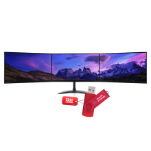 Full HD triple monitor (24"X3) 72" HDMI SCREEN A+ - Refurbished