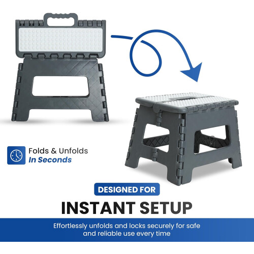 9 Inch Foldable Step Stool Strong Plastic 150kg 1