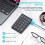 Wireless  Number Keypad, 22-Keys Portable Slim Numeric Pad for Laptop Computer, PC, Desktop, Notebook 3