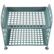 Storage Shelves,Plastic Small Storage Shelves - 2 Tier Shelf Shelving,Kitchen Shelf Bathroom Organizer(Nordic )