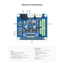 Dla Raspberry Pi Karta Rozszerzeń HAT z Silnikiem Krokowym do 1/32 Microstepping dla Jetson  do Drukowania 3D HR8825
