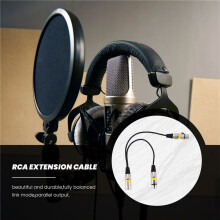 Cavo di Prolunga Audio Da 30 Cm Xlr Da 3 Pin Maschio un 2 Xlr Femmina Splitter un Y per Microfono Da DJ con Registratore Mixer per Microfono