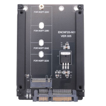 Black Case CY B+M Socket 2 M.2 NGFF () SSD to 2.5 Adapter for 2230/2242/2260/2280mm M2 SSD