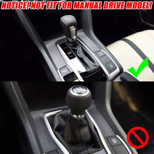 ABS Carbon Fiber Center Console Shift Gear Panel Frame Cover Trim for   10Th 2016-2019 Gen Automatic Transmission 2