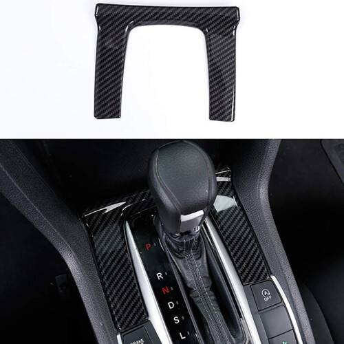 ABS Carbon Fiber Center Console Shift Gear Panel Frame Cover Trim for   10Th 2016-2019 Gen Automatic Transmission 1
