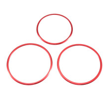 3Pcs Car  Adjustment  Knob Ring Cover Trim Red for   A B GLA CLA Class W176 W117 W246 C117 A180