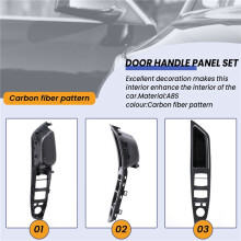 7PCS Right Hand Drive RHD For 5 Series F10 F11 Car Interior Door Handle Inner Panel Pull Trim Cover Armrest